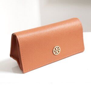 Unisex Tory Burch Cognac Brown Eyeglass Case